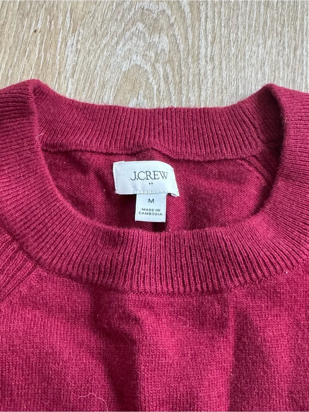 J. Crew Women’s Deep Red Crewneck Sweater